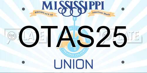 OTAS25 Mississippi License Plate