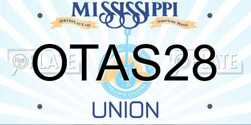 OTAS28 Mississippi License Plate