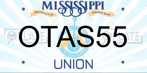 OTAS55 Mississippi License Plate