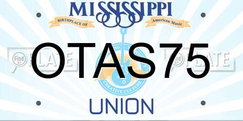 OTAS75 Mississippi License Plate
