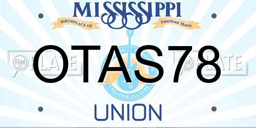 OTAS78 Mississippi License Plate