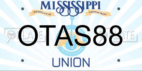 OTAS88 Mississippi License Plate
