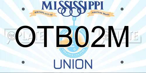 OTB02M Mississippi License Plate