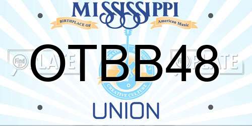 OTBB48 Mississippi License Plate