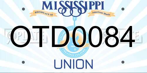 OTD0084 Mississippi License Plate