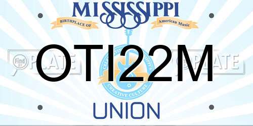 OTI22M Mississippi License Plate