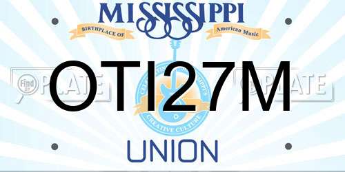 OTI27M Mississippi License Plate