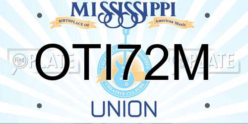 OTI72M Mississippi License Plate