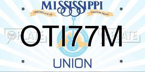 OTI77M Mississippi License Plate