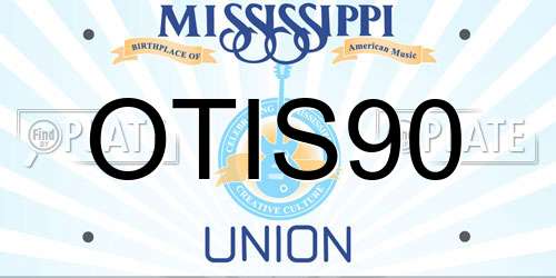 OTIS90 Mississippi License Plate