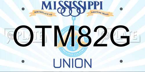 OTM82G Mississippi License Plate