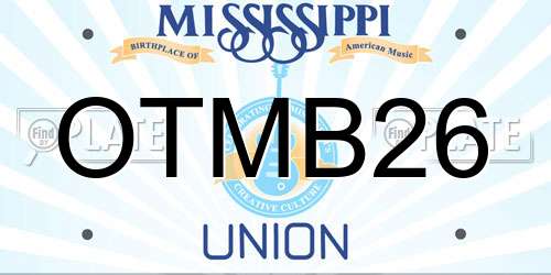 OTMB26 Mississippi License Plate