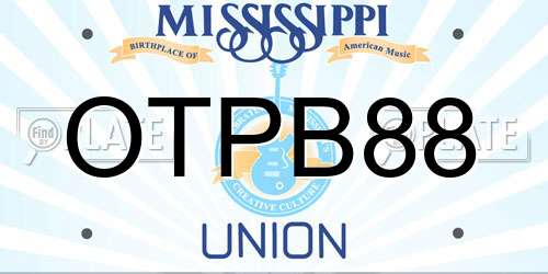 OTPB88 Mississippi License Plate