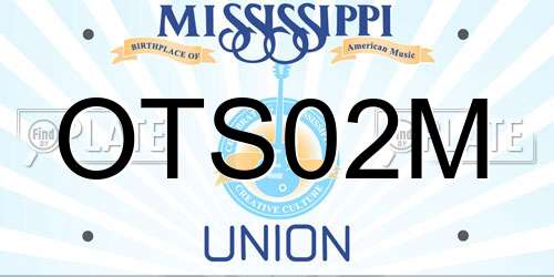 OTS02M Mississippi License Plate