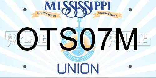 OTS07M Mississippi License Plate