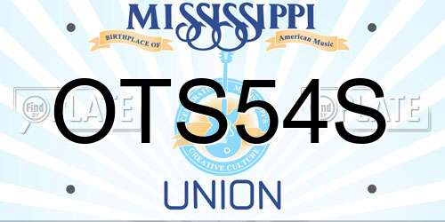 OTS54S Mississippi License Plate
