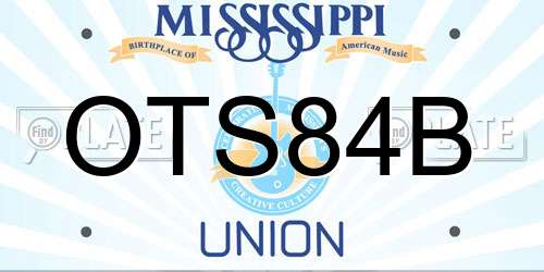 OTS84B Mississippi License Plate