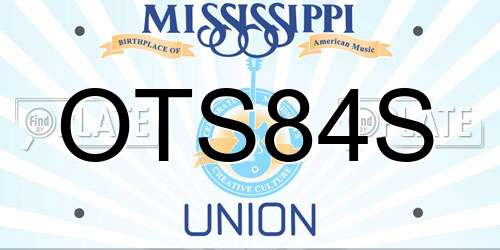 OTS84S Mississippi License Plate