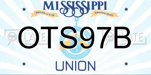 OTS97B Mississippi License Plate