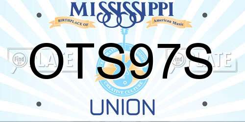 OTS97S Mississippi License Plate