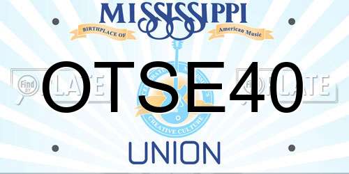 OTSE40 Mississippi License Plate