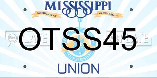 OTSS45 Mississippi License Plate