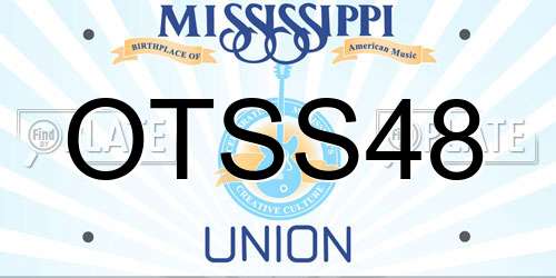 OTSS48 Mississippi License Plate