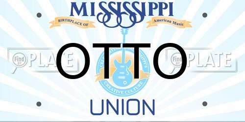 OTTO Mississippi License Plate