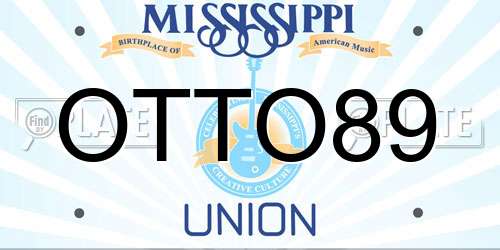 OTTO89 Mississippi License Plate
