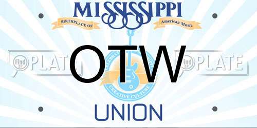 OTW Mississippi License Plate