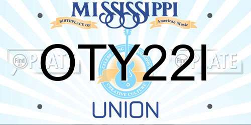 OTY22I Mississippi License Plate