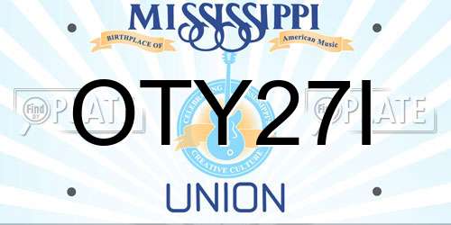OTY27I Mississippi License Plate