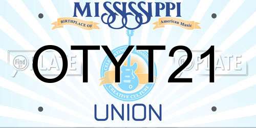 OTYT21 Mississippi License Plate