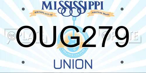 OUG279 Mississippi License Plate