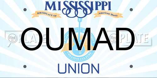 OUMAD Mississippi License Plate