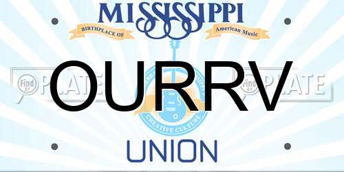 OURRV Mississippi License Plate