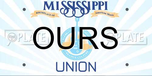 OURS Mississippi License Plate