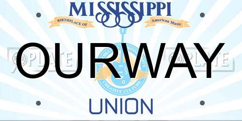 OURWAY Mississippi License Plate