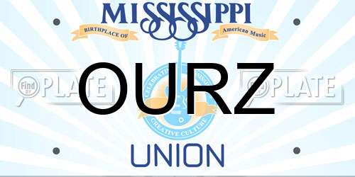 OURZ Mississippi License Plate