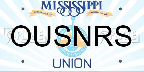 OUSNRS Mississippi License Plate