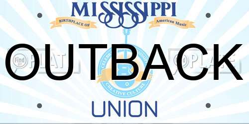 OUTBACK Mississippi License Plate