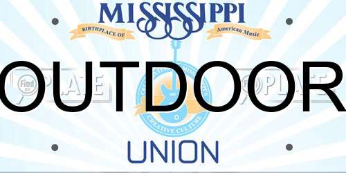 OUTDOOR Mississippi License Plate