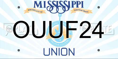 OUUF24 Mississippi License Plate
