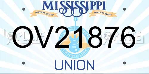 OV21876 Mississippi License Plate