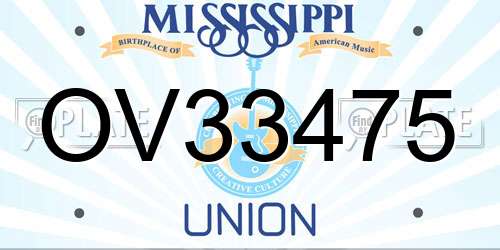 OV33475 Mississippi License Plate