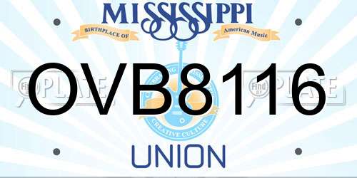 OVB8116 Mississippi License Plate
