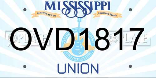 OVD1817 Mississippi License Plate