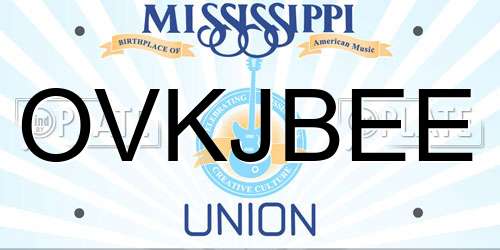OVKJBEE Mississippi License Plate