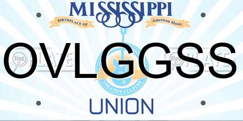 OVLGGSS Mississippi License Plate