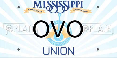 OVO Mississippi License Plate